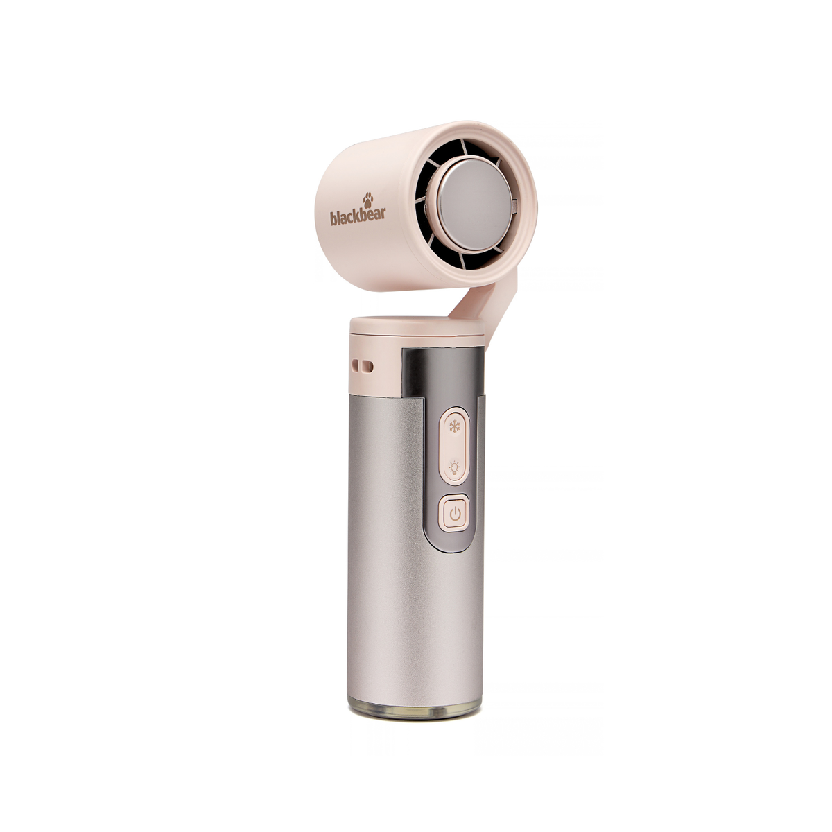 BlackBear GimbalGo Portable Hand Fan | 15000+ RPM | IceTouch Cooling | 180° Adjustable Head + Sling | Built-in Torch | 3000mAh Rechargeable Battery, Up to 12H | 12-Month Warranty | Sakura Pink